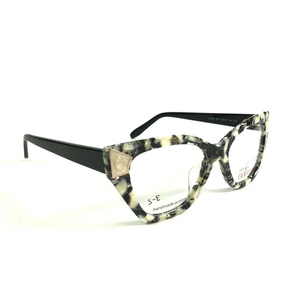 Fit For A Goddess Eyeglasses Frames FGO009 BLK Black Ivory Cat Eye 55-18-150
